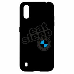 Чехол для Samsung A01/M01 Eat, sleep, BMW - PrintSalon