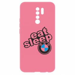 Чехол для Xiaomi Redmi 9 Eat, sleep, BMW - PrintSalon