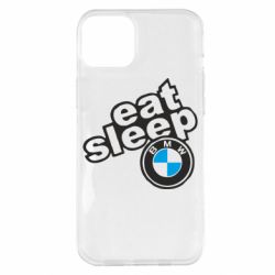 Чехол для iPhone 14 Plus Eat, sleep, BMW - PrintSalon