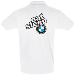 Мужское поло Eat, sleep, BMW - PrintSalon