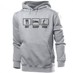 Чоловіче худі Eat, sleep, fish - PrintSalon