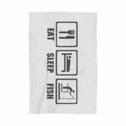 Рушник з принтом Eat, sleep, fish - PrintSalon