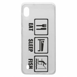 Чохол для Samsung A10 Eat, sleep, fish - PrintSalon