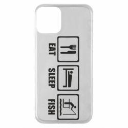 Чохол для iPhone 11 Eat, sleep, fish - PrintSalon