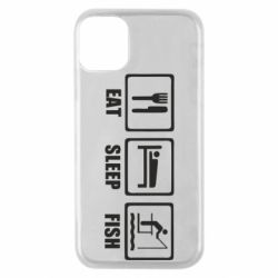 Чохол для iPhone 11 Pro Eat, sleep, fish - PrintSalon