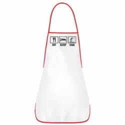 Фартух Eat, sleep, fish - PrintSalon