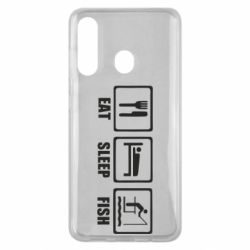 Чохол для Samsung M40 Eat, sleep, fish - PrintSalon