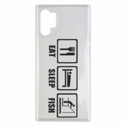 Чохол для Samsung Note 10 Plus Eat, sleep, fish - PrintSalon