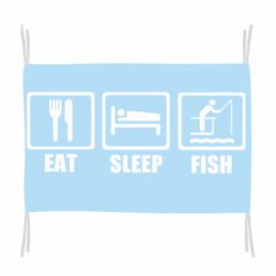 Флаг Eat, sleep, fish