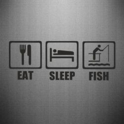 Наклейка Eat, sleep, fish
