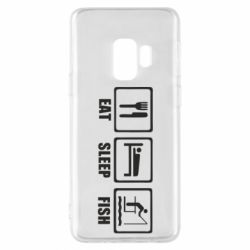 Чохол для Samsung S9 Eat, sleep, fish - PrintSalon