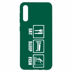 Чохол для Samsung A50 Eat, sleep, fish - PrintSalon