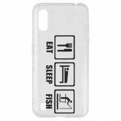Чохол для Samsung A01 / M01 Eat, sleep, fish - PrintSalon