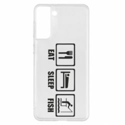 Чохол для Samsung S21+ Eat, sleep, fish