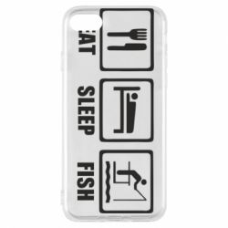 Чохол для iPhone 7 Eat, sleep, fish - PrintSalon