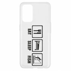 Чохол для Oppo Reno 5 4G Eat, sleep, fish