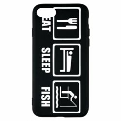 Чохол для iPhone 8 Eat, sleep, fish - PrintSalon