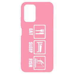 Чохол для Xiaomi Redmi Note 10 Eat, sleep, fish - PrintSalon