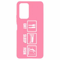 Чохол для Xiaomi Redmi Note 10 Pro Eat, sleep, fish - PrintSalon