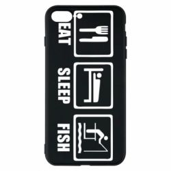 Чохол для iPhone 8 Plus Eat, sleep, fish - PrintSalon