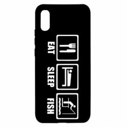 Чохол для Xiaomi Redmi 9a Eat, sleep, fish - PrintSalon