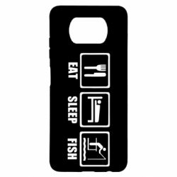 Чохол для Xiaomi Poco X3 Eat, sleep, fish