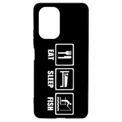 Чохол для Xiaomi Poco F3/K40 Eat, sleep, fish - PrintSalon