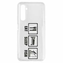 Чохол для Realme 6 Pro Eat, sleep, fish