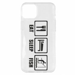 Чохол для iPhone 14 Plus Eat, sleep, fish - PrintSalon