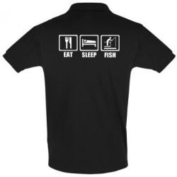 Мужское поло Eat, sleep, fish - PrintSalon