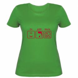 Жіноча футболка Eat Sleep Roblox - PrintSalon