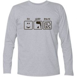 Футболка з довгим рукавом Eat Sleep Roblox - PrintSalon