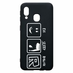 Чохол для Samsung A40 Eat Sleep Roblox - PrintSalon