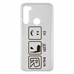 Чохол для Xiaomi Redmi Note 8 Eat Sleep Roblox - PrintSalon