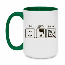 Чашка двокольорова велика Eat Sleep Roblox - PrintSalon