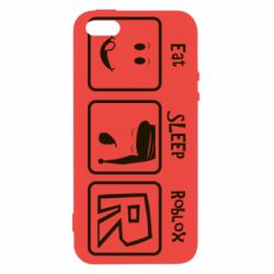 Чохол для iphone 5/5S/SE Eat Sleep Roblox - PrintSalon