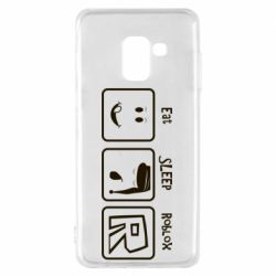 Чохол для Samsung A8 2018 Eat Sleep Roblox - PrintSalon