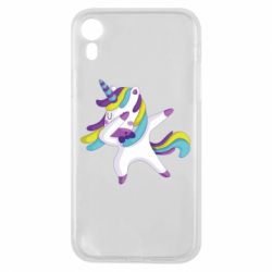 Чехол для iPhone XR Единорог делает дэббинг - PrintSalon