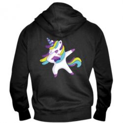 Мужское худи на молнии Единорог делает дэббинг - PrintSalon