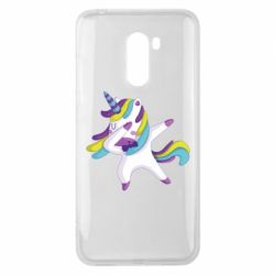 Чехол для Xiaomi Pocophone F1 Единорог делает дэббинг - PrintSalon