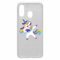 Чехол для Samsung A40 Единорог делает дэббинг - PrintSalon