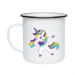 Кружка эмалированная Единорог делает дэббинг - PrintSalon