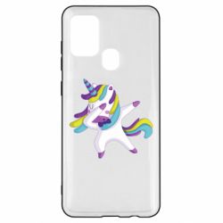 Чехол для Samsung A21s Единорог делает дэббинг - PrintSalon