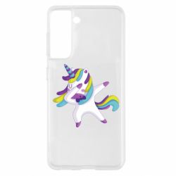 Чехол для Samsung S21 Единорог делает дэббинг - PrintSalon