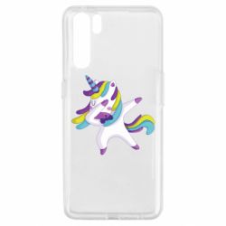 Чехол для Oppo A91/Reno3 Единорог делает дэббинг - PrintSalon
