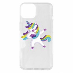 Чехол для iPhone 14 Единорог делает дэббинг
