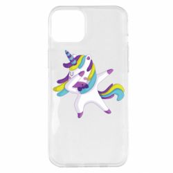 Чехол для iPhone 14 Plus Единорог делает дэббинг - PrintSalon