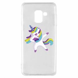 Чехол для Samsung A8 2018 Единорог делает дэббинг - PrintSalon