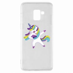 Чехол для Samsung A8+ 2018 Единорог делает дэббинг - PrintSalon