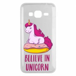 Чехол для Samsung J3 2016 Единорог с пончиком - PrintSalon